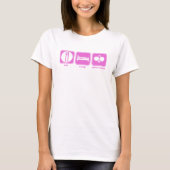 slaaptafel tennis roze t-shirt (Voorkant)