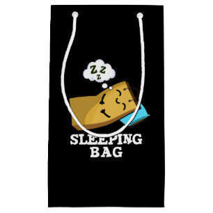 Slaaptas Funny Paper Bag Pun Dark BG Klein Cadeauzakje