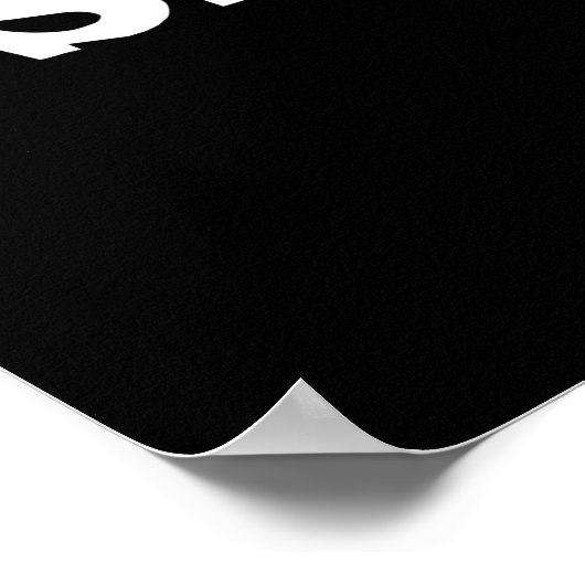 Slaaptas Funny Paper Bag Pun Dark BG Poster (Hoek)