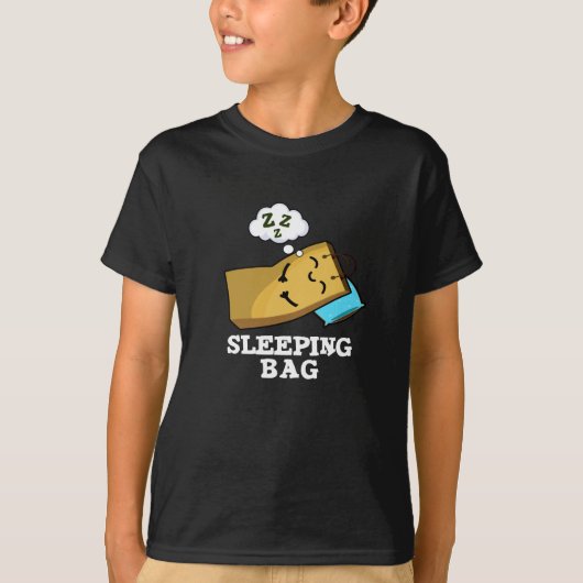 Slaaptas Funny Paper Bag Pun Dark BG T-shirt (Voorkant)