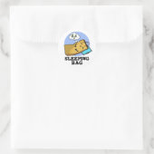 Slaaptas met papier ronde sticker (Tas)