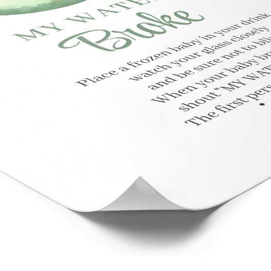 Slaapteddybeer over de maan Mijn water brak Poster (Hoek)