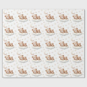 Slaapteddybeer Schattige Cadeaupapier (Vlak)