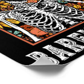 Slaaptekort Byrne Alive Fun Skeleton Halloween Poster (Hoek)