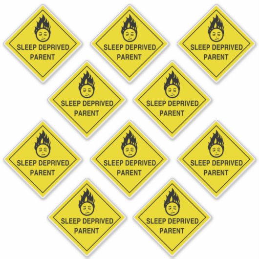 Slaaptekort Ouder Sticker (Voorkant)