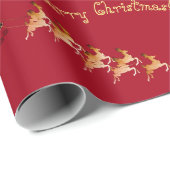 Slaaptekst van de kerstman op rood cadeaupapier (Rol Hoek)
