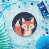 Slaapthemalag voor fox-woodgebieden papieren bordje (Feest)