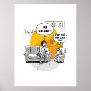 Slaaptherapie Kat Therapeut Gecertificeerd Poster