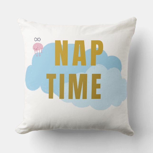 Slaaptijd Cozy Worp Kussen – Leuke Wolk Ontwerp (Voorkant)