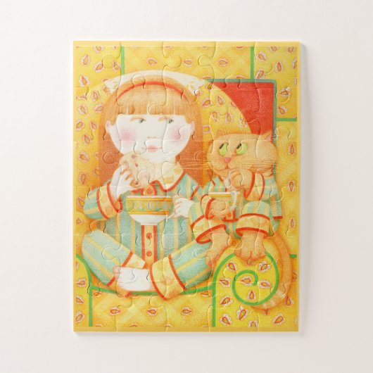 SLAAPTIJD SNACK 11"X14" Puzzel Grote Stukken (Verticaal)