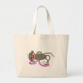 "Slaaptijd" Socket Monkey Slaping Grote Tote Bag (Voorkant)