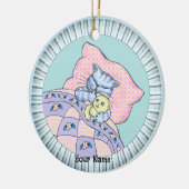 Slaaptijd voor de kat keramisch ornament (Links)