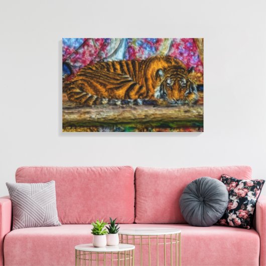 Slaaptijger Canvas Afdruk (Insitu (Woonkamer))
