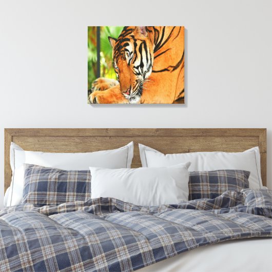 Slaaptijger Canvas Afdruk (Insitu (Slaapkamer))