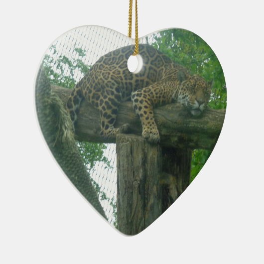 Slaaptijger op bomen, bos, Natuur, wild Keramisch Ornament (Rechts)