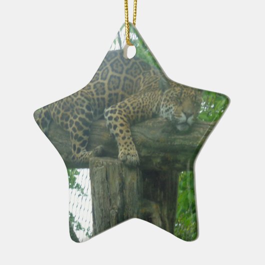 Slaaptijger op bomen, bos, Natuur, wild Keramisch Ornament (Links)