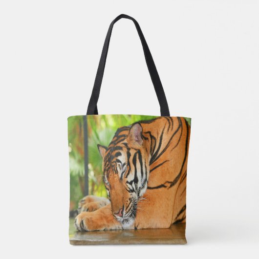 Slaaptijger Tote Bag (Achterkant)