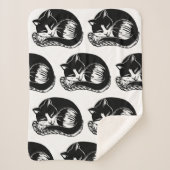 Slaaptuxedo Cats Black White Sherpa Blanket Sherpa Deken (Voorkant)