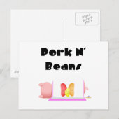 Slaapvarken Roze Deken Jelly Beans Pork N' Bean Briefkaart (Voorkant / Achterkant)