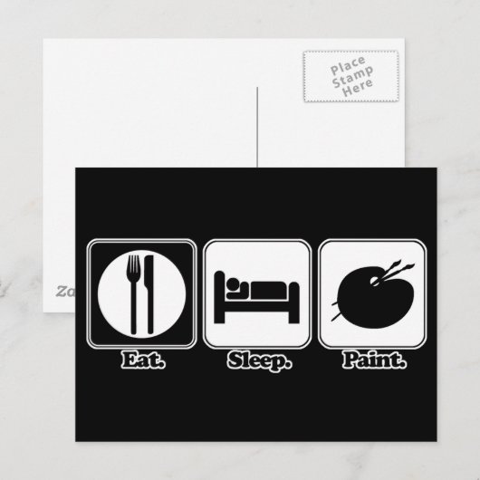 slaapverf briefkaart (Voorkant / Achterkant)