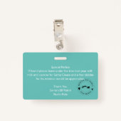 Slaapvergunning voor kinderen badge (Achterkant met clip)