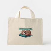 Slaapverslaafde - Slaapluiaard op yogamat Mini Tote Bag (Achterkant)