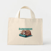 Slaapverslaafde - Slaapluiaard op yogamat Mini Tote Bag (Voorkant)