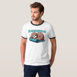Slaapverslaafde - Slaapluiaard op yogamat T-shirt