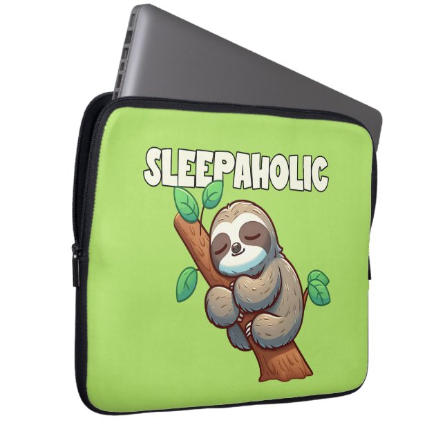 Slaapverslaafde - Slaapminnaars - Slaapluiaard Laptop Sleeve (Voorkant Rechts)