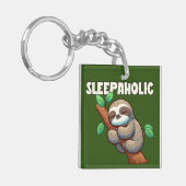 Slaapverslaafde - Slaapminnaars - Slaapluiaard Sleutelhanger (Voorkant Links)