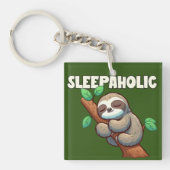 Slaapverslaafde - Slaapminnaars - Slaapluiaard Sleutelhanger (Voorkant)