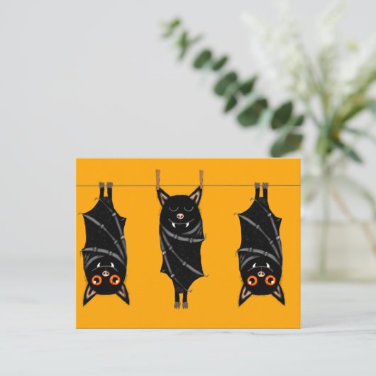 slaapvlekken uitnodiging briefkaart (Staand voorkant)