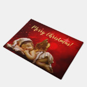 Slaapvolle Angel Baby Jesus Kerstmis Deurmat (Schuin)