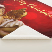 Slaapvolle Angel Baby Jesus Kerstmis Sherpa Deken (3/4)