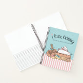 Slaapvolle bunny bakery, gepersonaliseerd recept notitieboek (Binnen)
