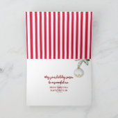 Slaapvolle kerstgouden recept kaart (Binnen)