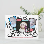 Slaapvolle Love Holiday Photo Card Feestdagenkaart (Staand voorkant)
