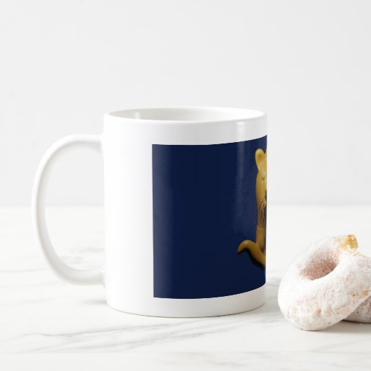 Slaapvolle Mok met kat (Met donut)