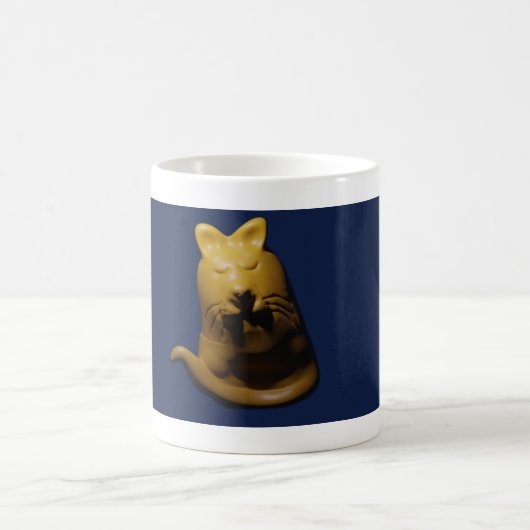 Slaapvolle Mok met kat (Center)