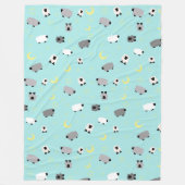 Slaapvolle schapenbak | Grote schapenbanket | B4L Fleece Deken (Voorkant)