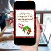 Slaapvolle snoepriet kerstcowerker kaart