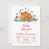 Slaapvos Baby shower Kaart (Voorkant)