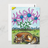 Slaapvos Briefkaart (Voorkant / Achterkant)