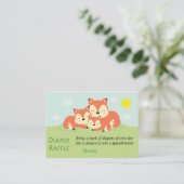 Slaapvos Diaper Raffle Tickets (Staand voorkant)