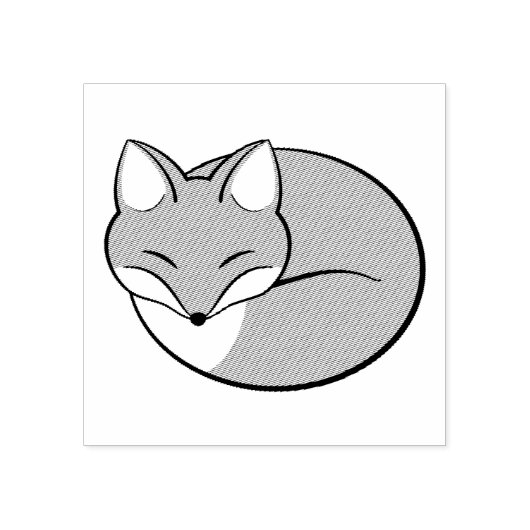 Slaapvos, geëtst rubberstempel (Afrduk)