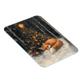 Slaapvos grillig rustieke kerst flexibel magneet (Rechterzijde)