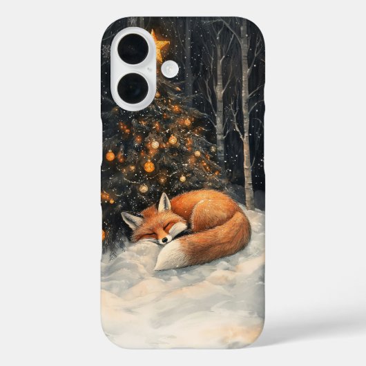 Slaapvos grillige rustieke kerst Case-Mate iPhone case (Achterkant)