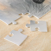 Slaapvos grillige rustieke kerst legpuzzel (Zijkant)