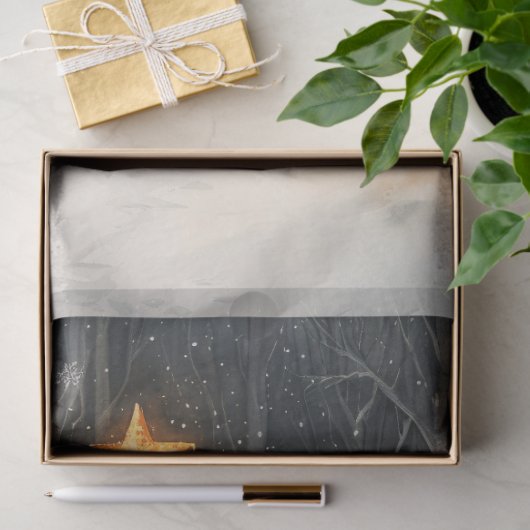 Slaapvos grillige rustieke kerstdecoupage tissuepapier (Geschenk)