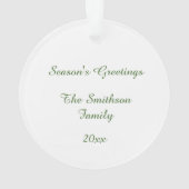 Slaapvos in de winter krans vakantie ornament (achterkant)